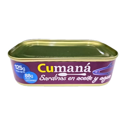Sardinas en Aceite y Agua Cumana 125 Grs