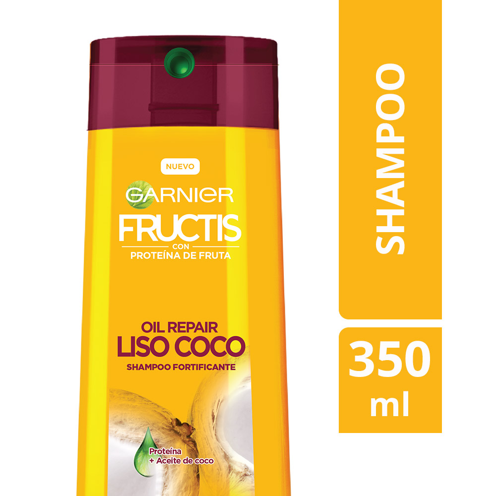 Shampoo Oil Repair Liso Coco Fortifican Fructis 350 ml