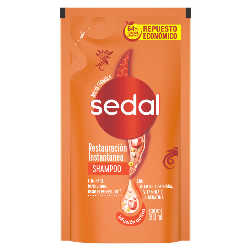 Shampoo Restauracion Instantanea IA DP Sedal 300 ml
