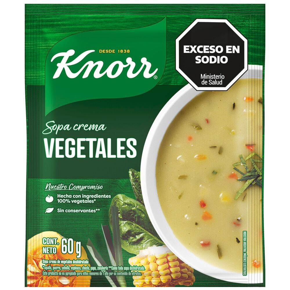 Sopa Crema Vegetales Knorr 60 Grs