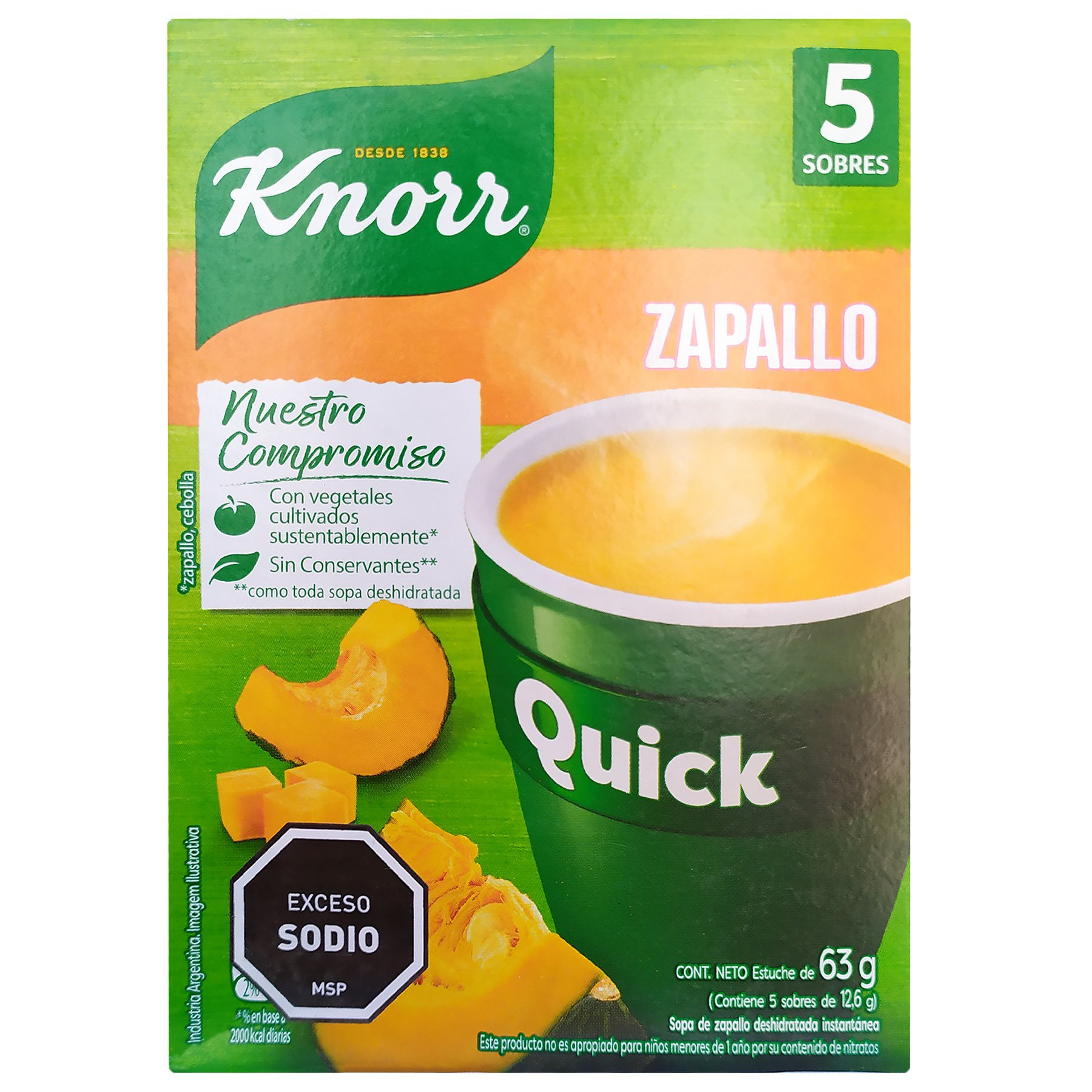 Sopa Quick Balance Zapallo Knorr 5 Un