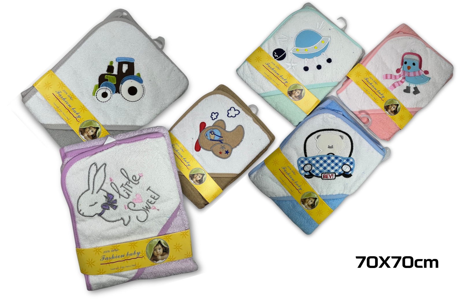 TOALLON CON CAPUCHA PARA BEBE