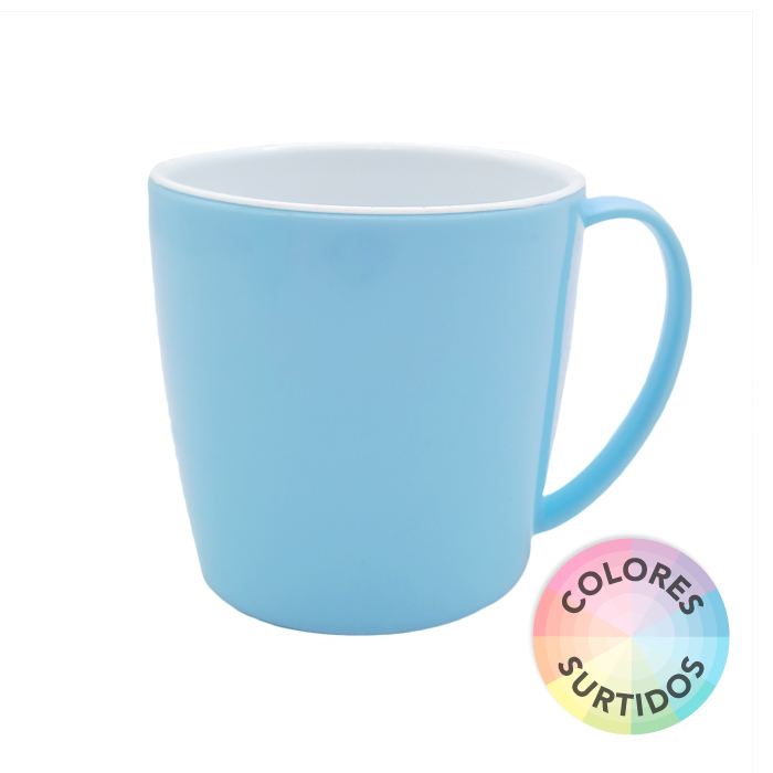 Taza Bicolor 400cc Deses Plast 1 Un