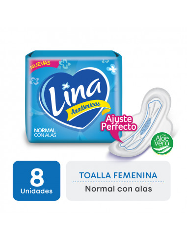 Toalla Fem. Anatomica Normal C/Alas Lina 16 Un