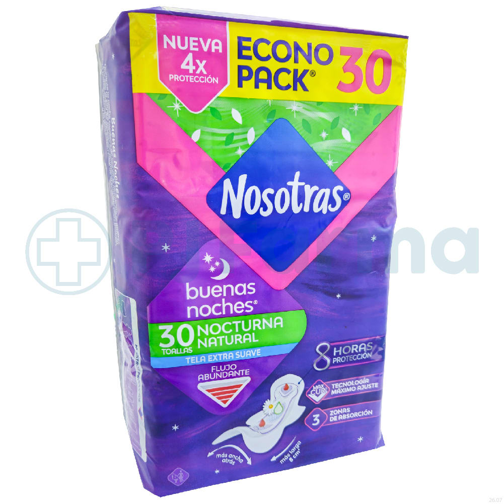 Toalla Fem. Buenas Noches Nocturna Sve. Nosotras 30 Un