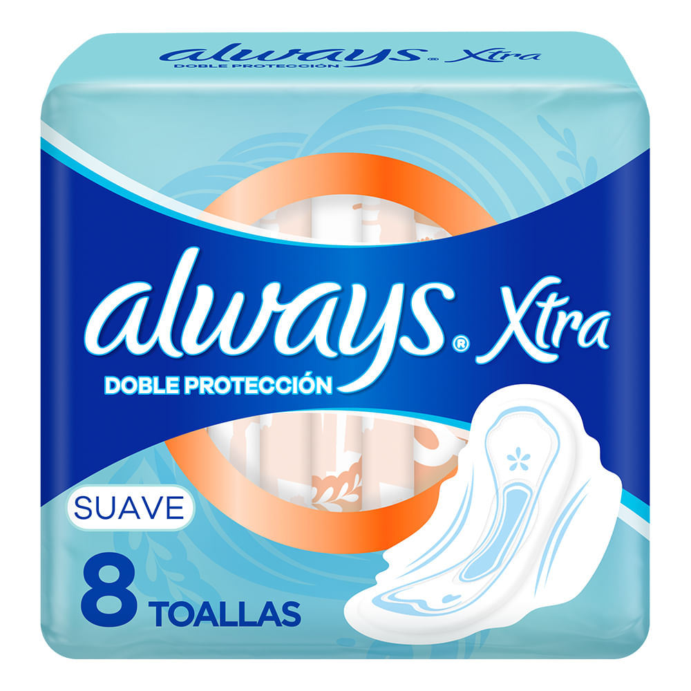 Toalla Fem. Extra Doble Proteccion Suav Always 8 Un