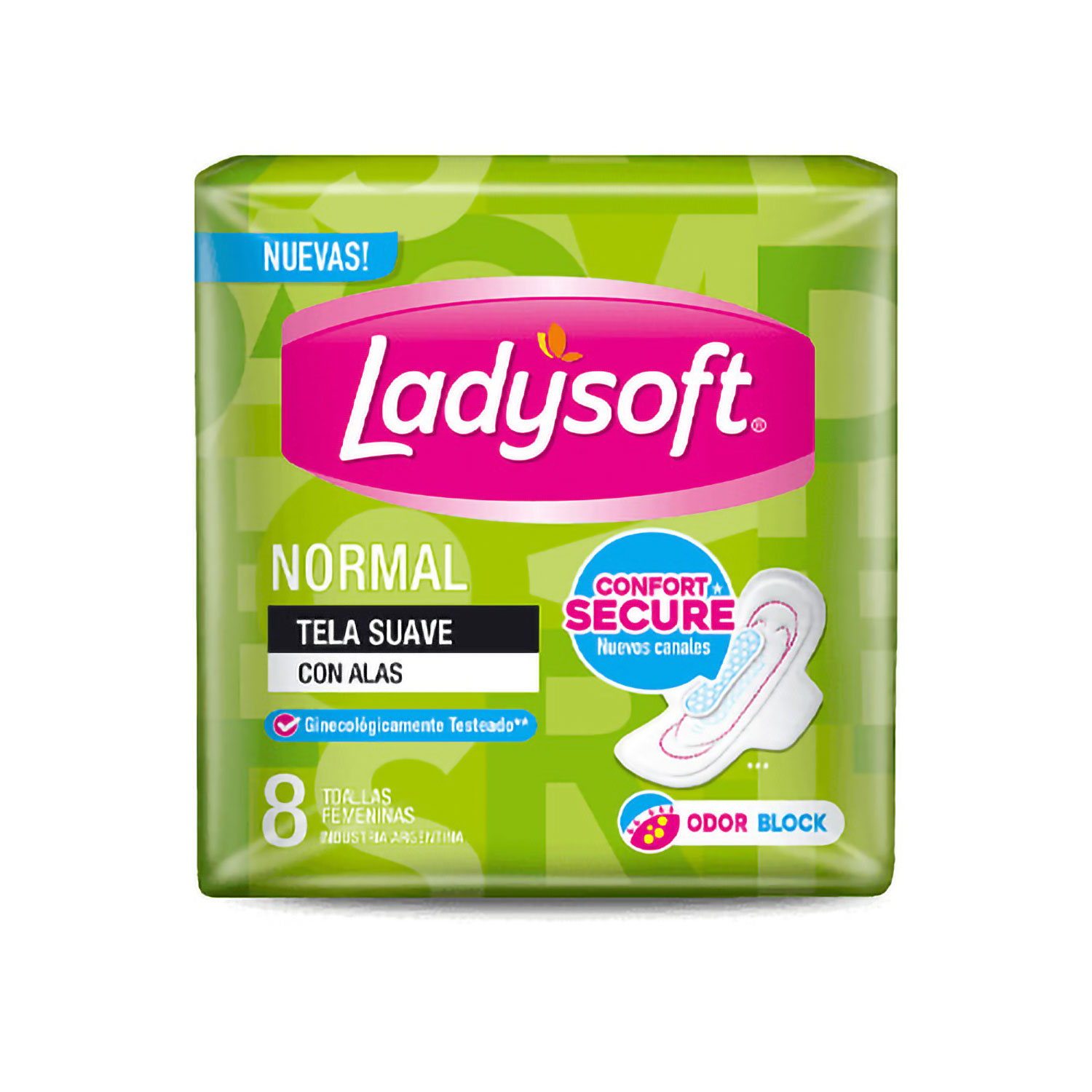 Toalla Fem. Normal Soft C/Alas C/Ext.Al Ladysoft 8 Un