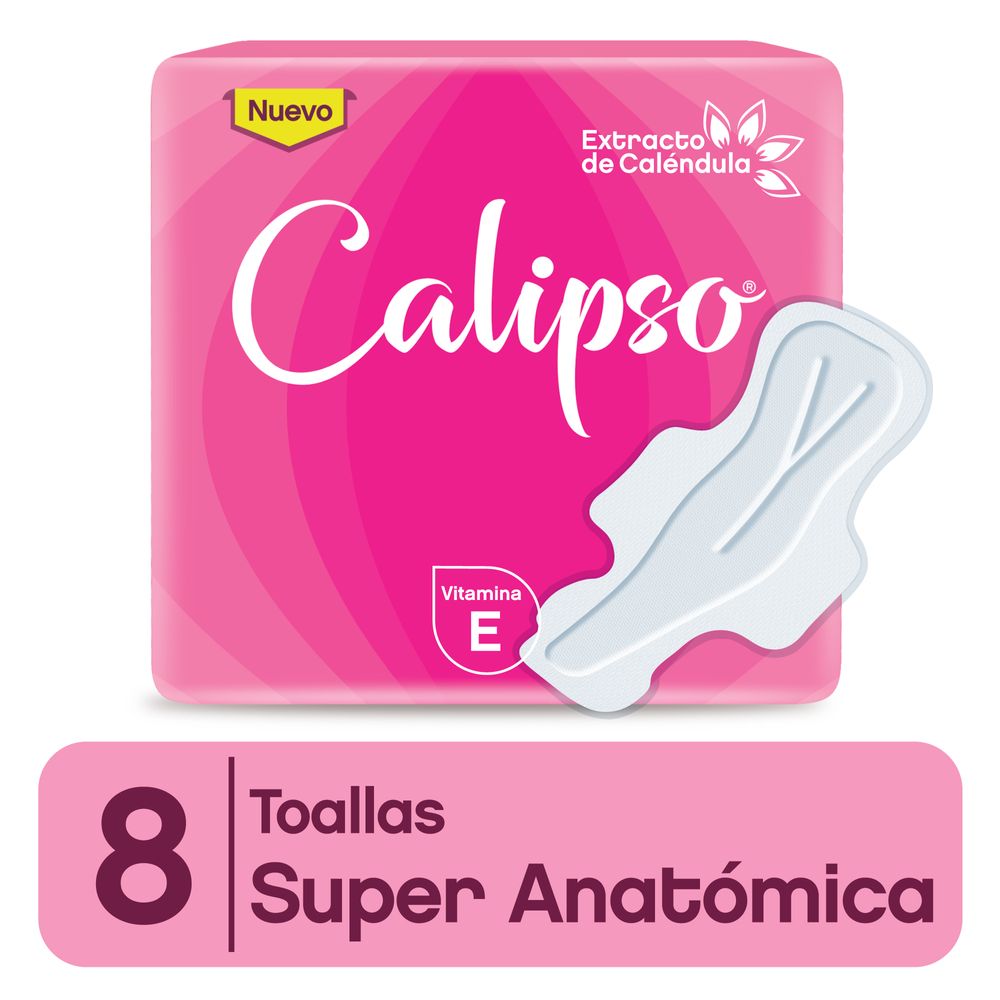 Toalla Fem. Super Anatomica C/Extracto Calipso 8 Un