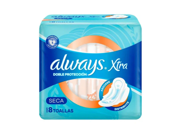 Toalla Fem. Xtra Doble Proteccion Seca Always 8 Un