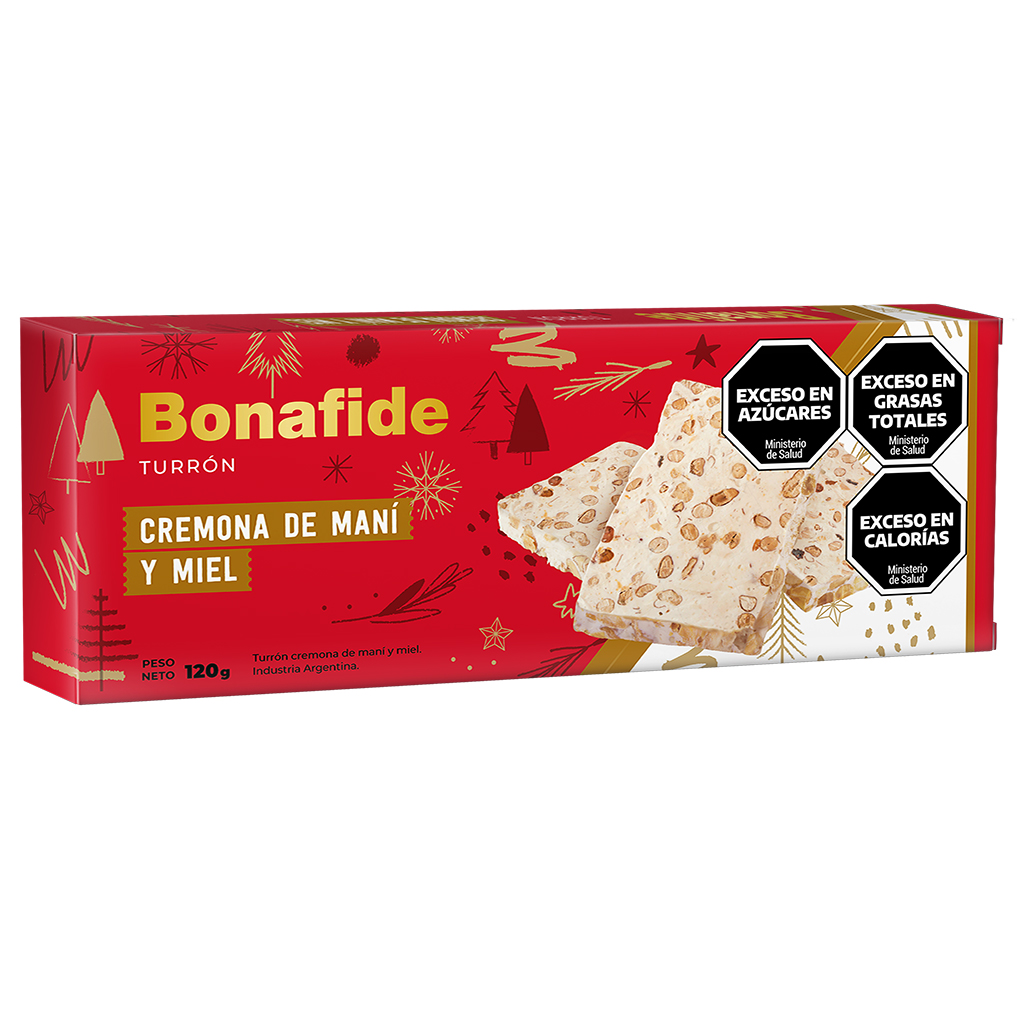 Turron Cremona de Mani y Miel Bonafide 100 Grs