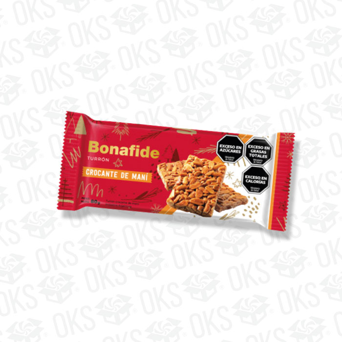 Turron Crocante de Mani Bonafide 90 Grs