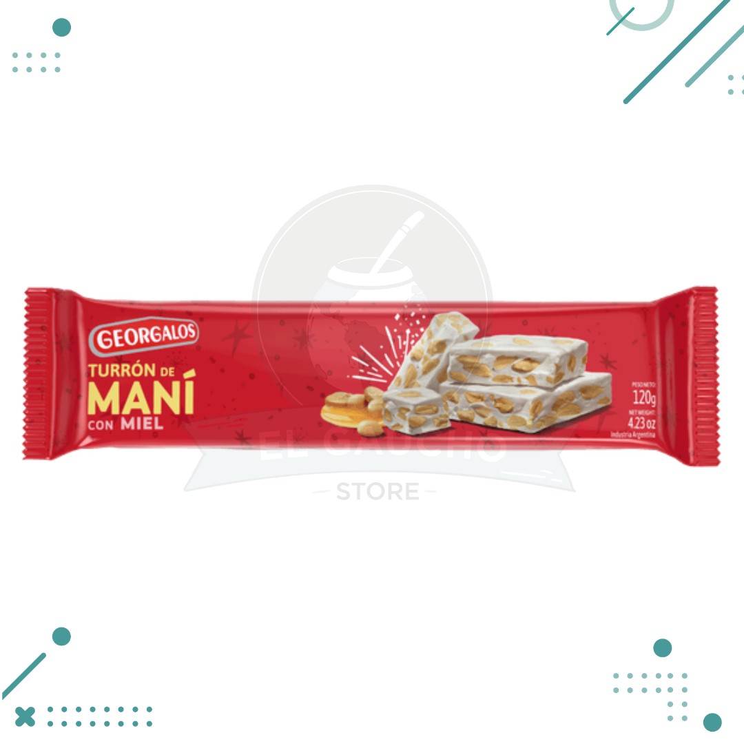 Turron Mani C/Miel Semi Blando (1210) Georgalos 120 Grs