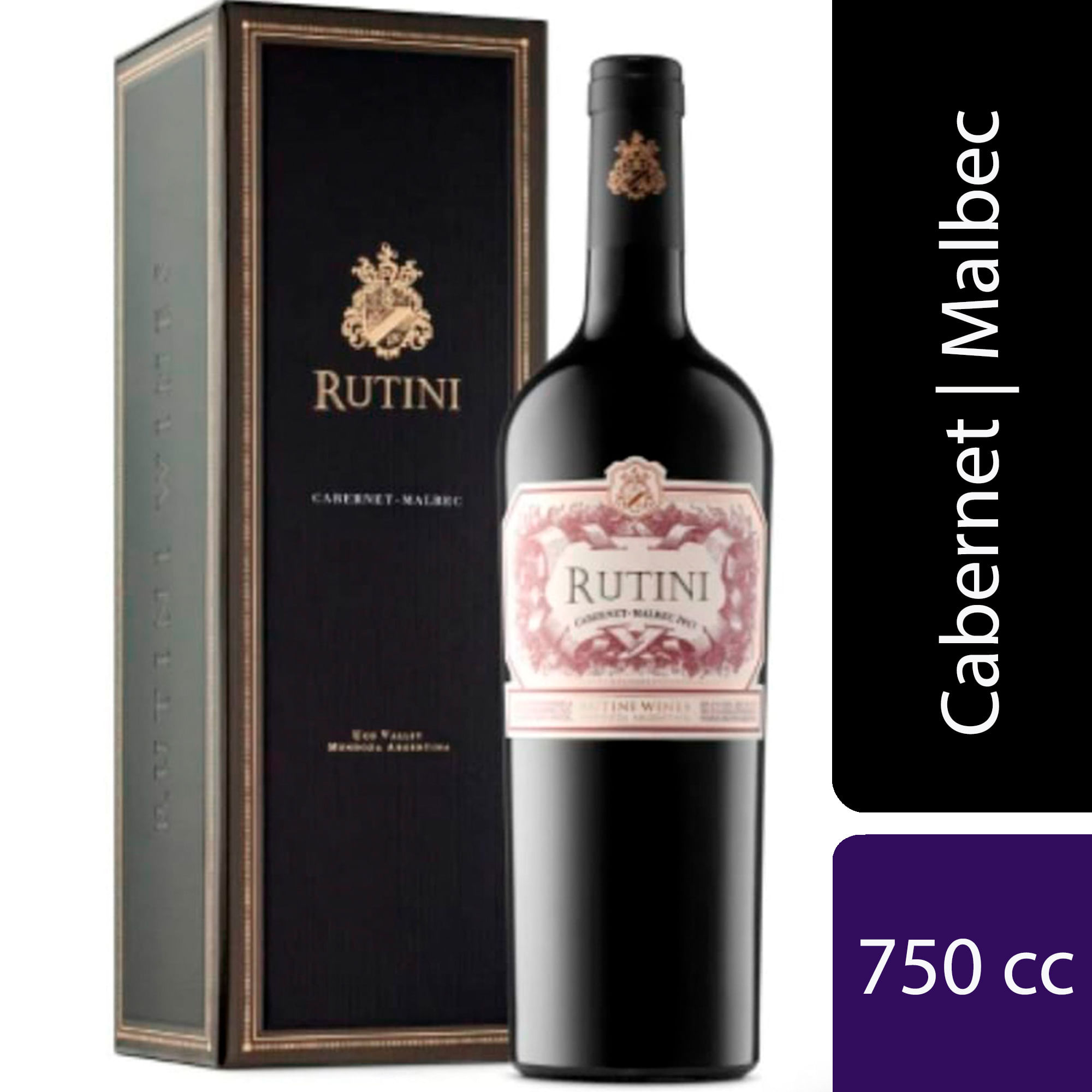 Vino Cabernet Malbec Rutini 750 cc
