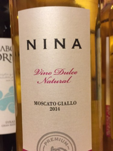 Vino Dulce Natural Moscato Giallo Nina 750 cc