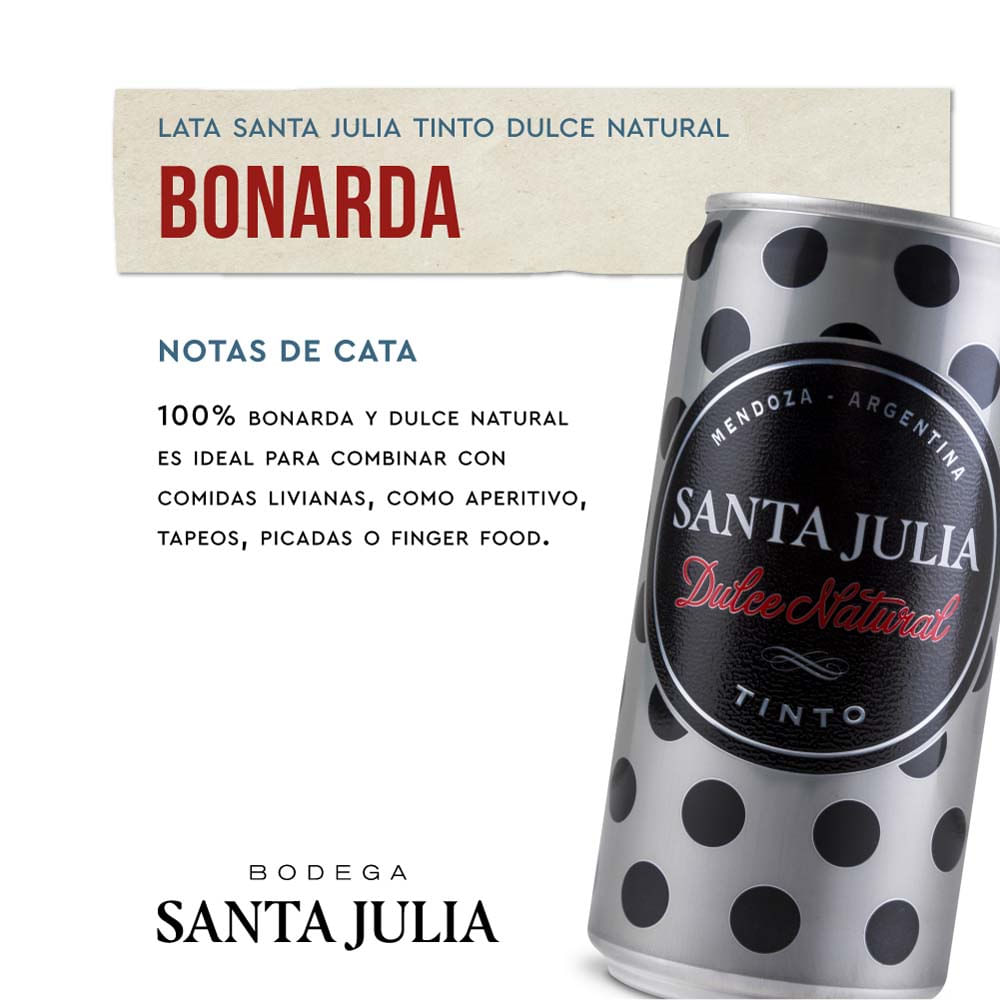 Vino Dulce Tinto Natural Santa Julia 750 cc