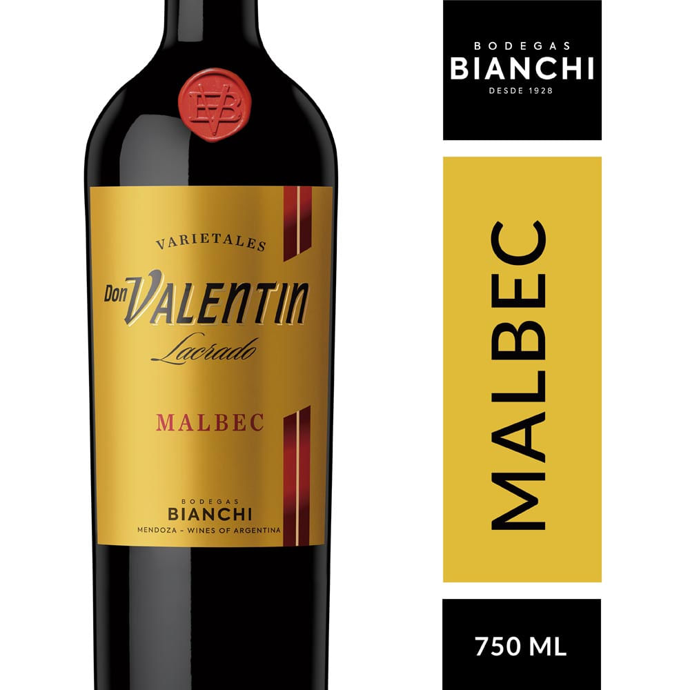 Vino Lacrado Malbec Don Valentin 750 cc