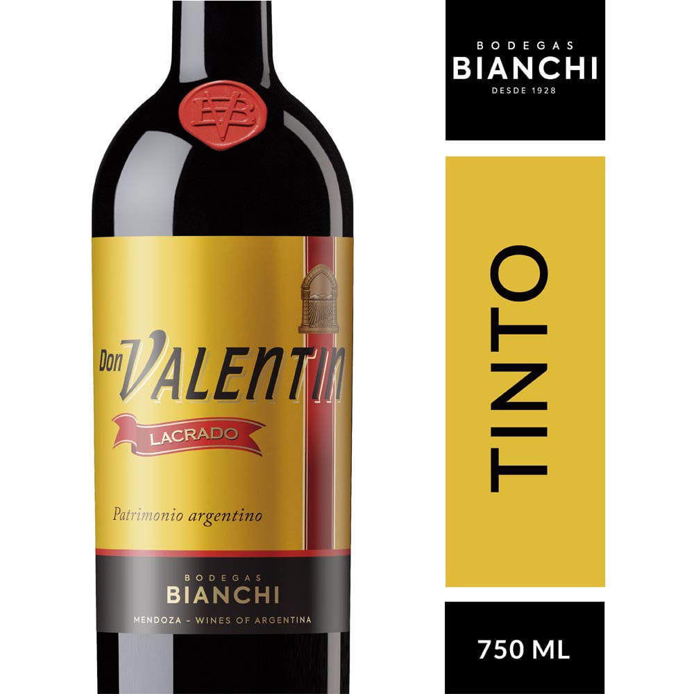 Vino Lacrado Tinto Don Valentin 750 cc