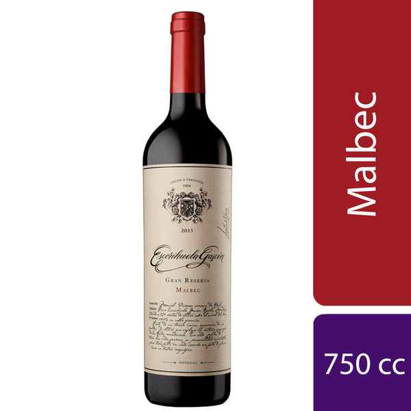Vino Malbec Escorihuela Gascon 750 cc