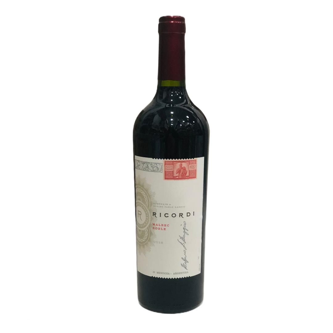 Vino Malbec Ricordi 750 cc