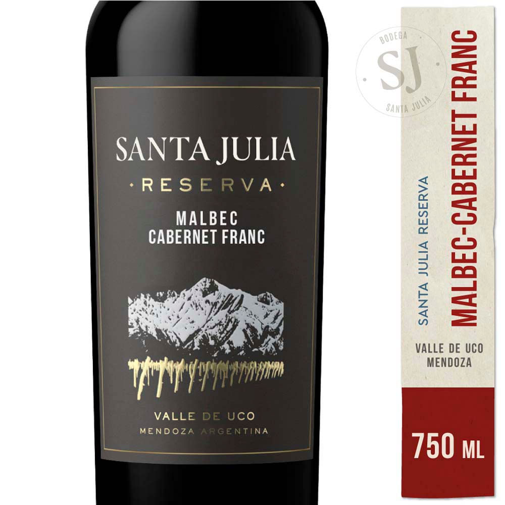 Vino Reserva Malbec Cabernet Franc Santa Julia 750 cc