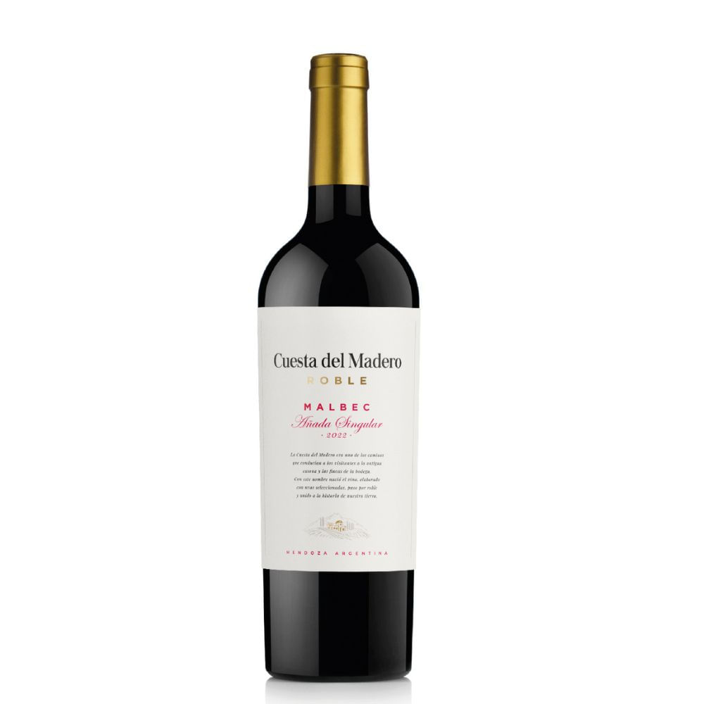Vino Roble Malbec Añada Singular Cuesta del Madero 750 ml