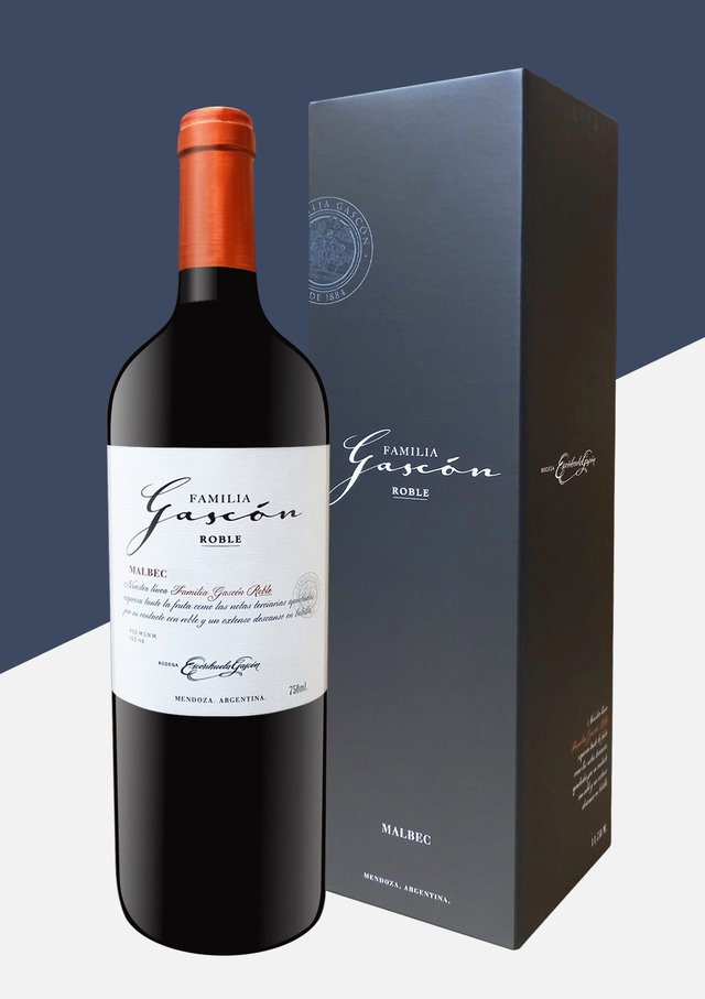 Vino Roble Malbec Familia Gascon 750 cc