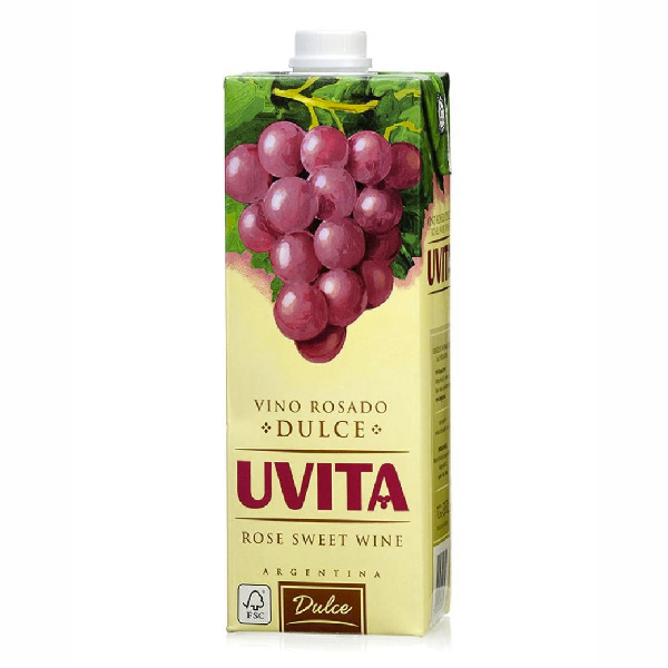 Vino Rosado Tetra Brik Uvita 1 Lts