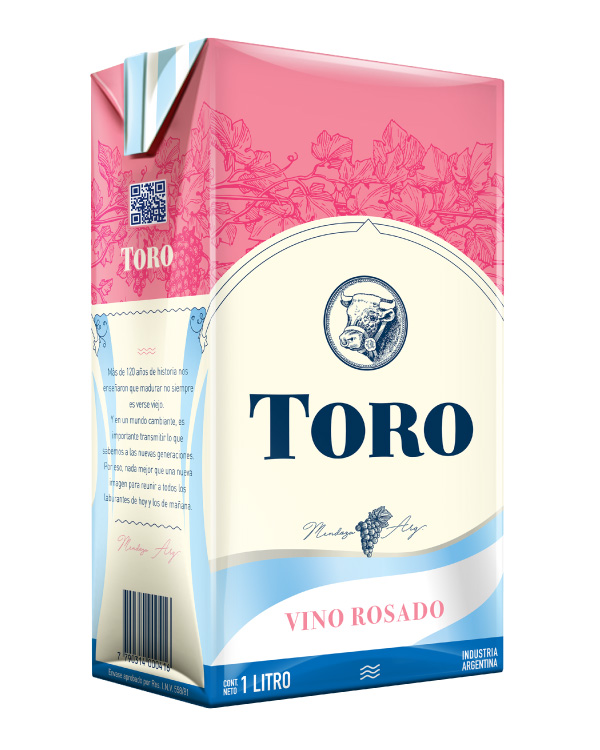 Vino Rosado Tetra Toro 1 Lts