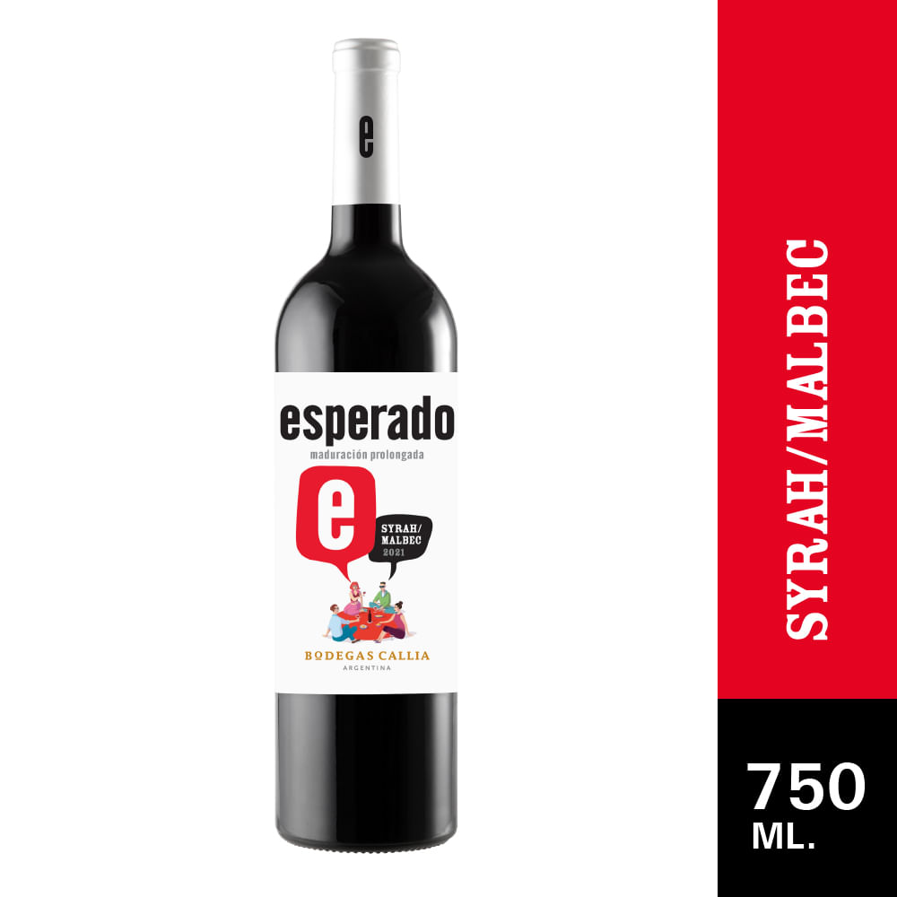 Vino Syrah Malbec Esperado 750 cc