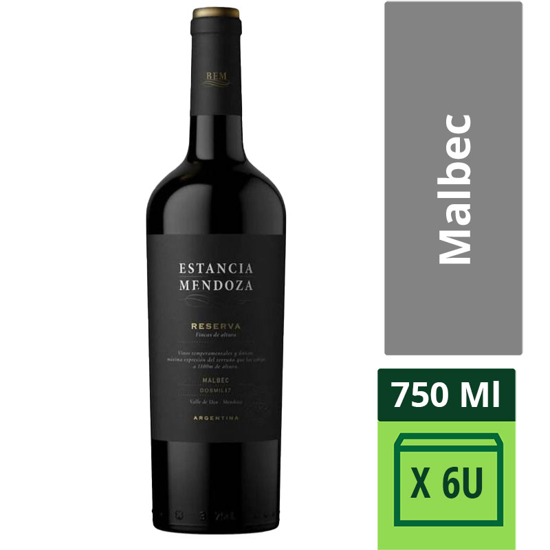 Vino Tinto Malbec Reserva Estancia Mendoza 750 ml
