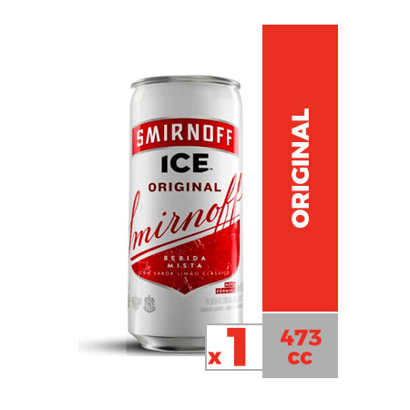 Vodka Ice Red Berries Lata Smirnoff 473 cc