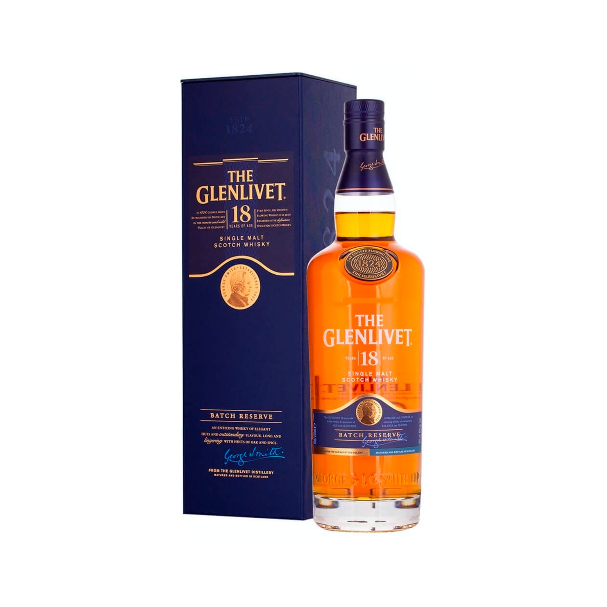 Whisky 18 Años Estuche The Glenlivet 700 ml