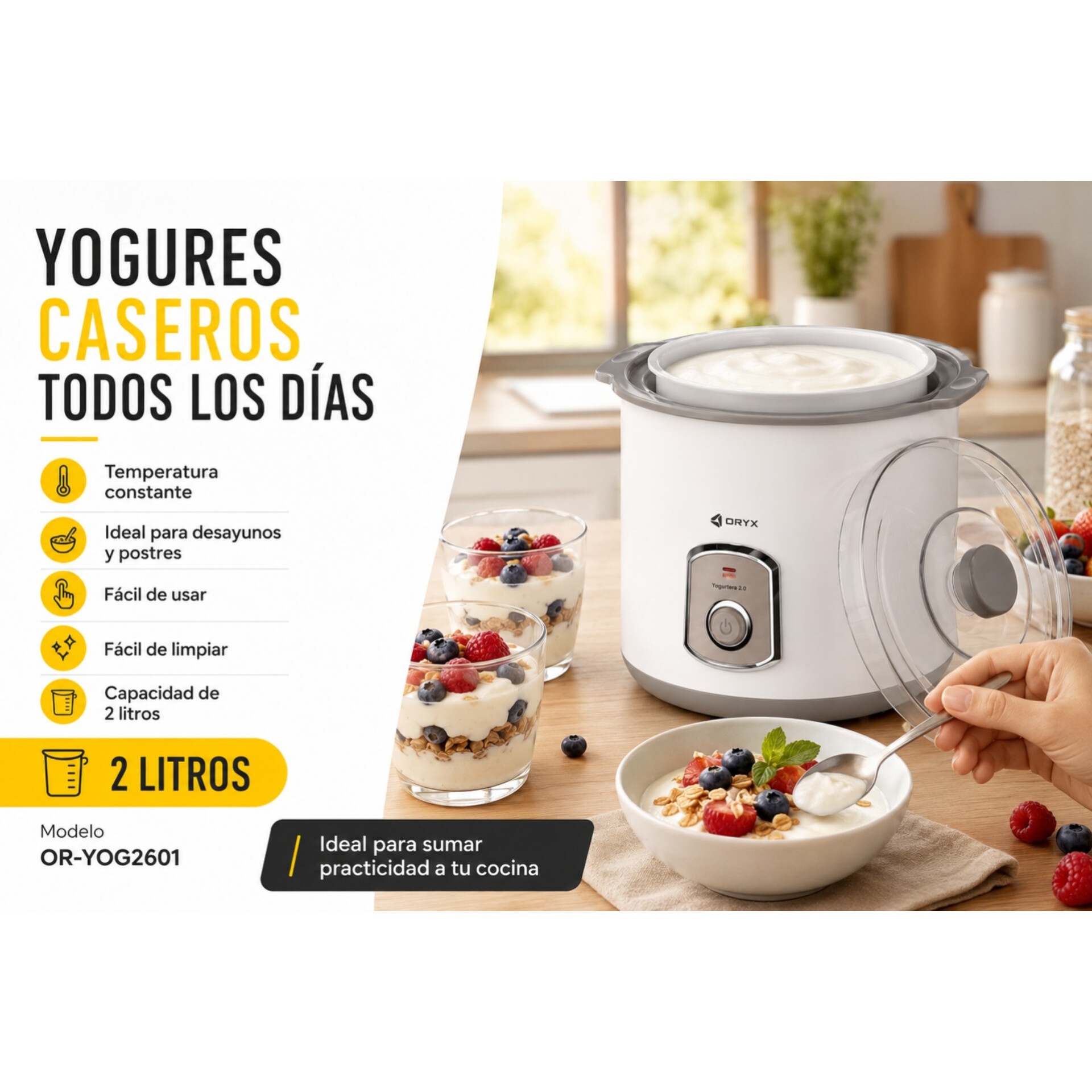YOGURTERA ELECTRICA ORYX 2L