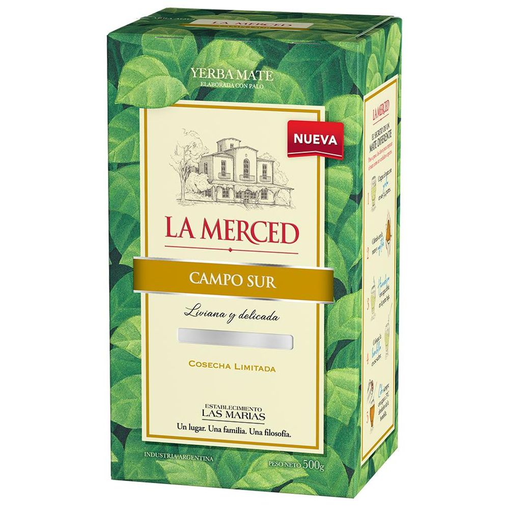 Yerba Campo Sur OC La Merced 500 Grs