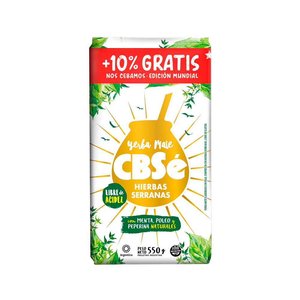 Yerba Hierbas Serranas +10% extra CBsé 550 Grs